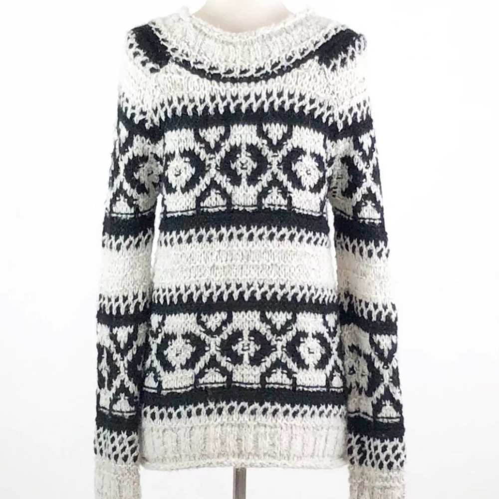 Free People Chunky Knit Reed Fairisle Sweater - Picture 3 of 8